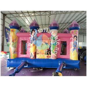 Château gonflable de princesse des contes de fées, qualité commerciale, pour enfants, avec imprimé princesse, pour fêtes et événements, jeu sécurisé - Product Image 6