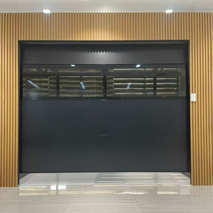 LEDOW 북미 딜러를위한 일반 유리 패널과 블랙 알루미늄 프레임이있는 현대 방풍 자동 차고 문 - Product Image 5