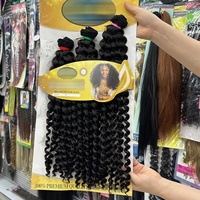Lot de Extensions de Cheveux Synthétiques Bouclés, Résistantes à la Chaleur, Similaires aux Cheveux Naturels, Sans Dentelle Frontale, Vente en Gros