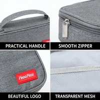 Étui à crayons multifonctionnel à double couche pour étudiants, résistant aux taches, durable, simple, avec fermeture éclair, pochette à stylos, papeterie de bureau, logo personnalisé