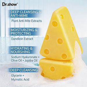 Milk Extract Deep Cleansing Anti-Mite Cheese Shape Hair Washing <b>Soap</b> 110g Hydrating For Oily Skin Wholesale Sample Available - Product Image 2