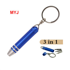 Ensemble stylo, porte-clés et tournevis 3 en 1 avec logo personnalisé, design mini, prix compétitif - Product Image 1