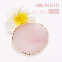 Nouveau Design rond résine Agate pierre Nail Art Palette caboteur pour peinture couleur mélange ongles tableau d'affichage maquillage plaque outil