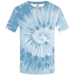 Camiseta de Manga Corta con Estampado Digital Tie Dye, Transpirable, 100% Poliéster, Tejido de Punto, para Hombre, Estilo Veraniego - Product Image 5