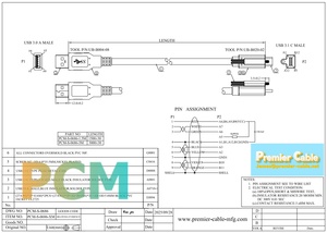 Câble USB 3.0 industriel Type-A vers Type-C avec verrouillage à vis unique USB-C 5 Gbit/s 3 A pour caméra de vision industrielle, robotique, hubs USB - Product Image 6