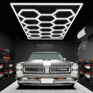 Rgb 6500k Led <span class=keywords><strong>Garage</strong></span> Lumière Hexagonal 14 Grille Plafond Détail Travail Travail Nid D'abeille LED Lumière pour Commercial Auto Show <span class=keywords><strong>Garage</strong></span> - Product Image 4
