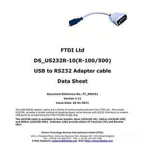Cable convertidor FTDI Chip RS232 USB a macho de 1, 2, 2, 2, 1, 2 - Product Image 4