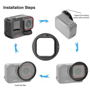 Puluz Camerafilter 52Mm UV-Lens Filter Adapterring Met Lenskap Voor Insta360 Ace Pro 2 Sportcamera - Product Image 4