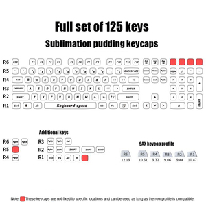 Bánh pudding Keycaps PBT tỏa sáng thông qua Keycaps 125 phím thiết lập tùy chỉnh chính mũ thiết lập OEM hồ sơ phổ 100% bàn phím - Product Image 6