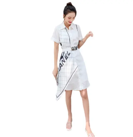 CaiHeng Drop Shipping Famous Brand Cotton Casual dress Designer clothing for women