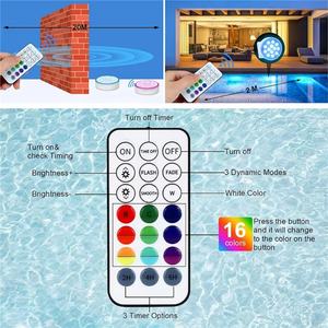 Lampes LED submersibles étanches IP68 rechargeables par USB avec télécommande RF, super lumineuses pour la plongée - Product Image 4