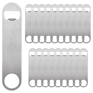 Abridor de Botellas Plano de Acero Inoxidable Resistente Personalizado, Estilo Moderno Plateado, Suministros para Bartenders, OEM/ODM Disponible - Product Image 1