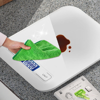 Balance de cuisine numérique électronique à plateforme en plastique avec écran LCD rétroéclairé haute précision pour la maison