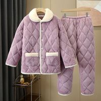 Échantillon Gratuit Vente en Gros Pyjamas pour l'Hiver Robe de Nuit Pyjama Femme Nuisette Femme Ensembles de Nuit pour Femme