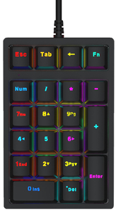 ปุ่มกดตัวเลข USB Type C คีย์บอร์ดตัวเลขเชิงกล RGB Backlight ขยายรูปแบบสําหรับแล็ปท็อปเดสก์ท็อปแคชเชียร์ - Product Image 2