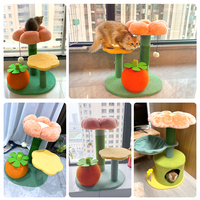 Arbre à chat interactif floral de haute qualité populaire 2026, arbre à grimper pour animaux de compagnie, attrape-fleurs en sisal, lit pour grimper, poteau à gratter