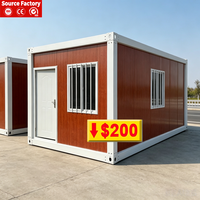 Maisons conteneurs modulaires préfabriquées démontables et portables de style moderne empilables 20ft 40ft