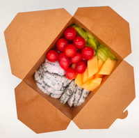 Boîte en papier pour fast-food, poulet frit, hamburger, frites, ailes de poulet, en-cas de rue, emballage alimentaire