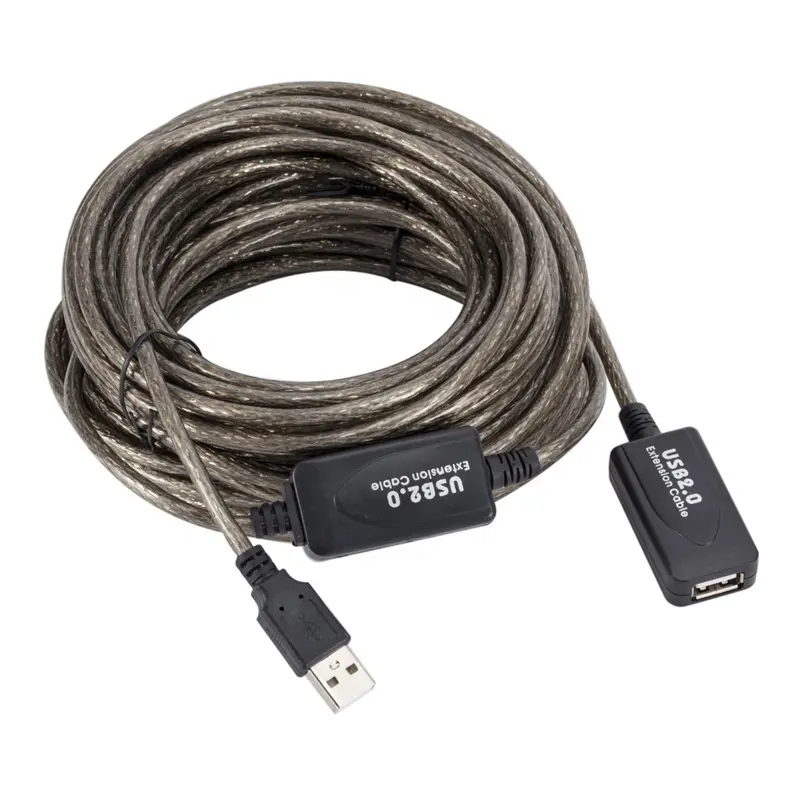 信号増幅器チップセット付き高速電力5m10m 15m 20m 25m 30m USB2.0リピーターアクティブ延長ケーブル