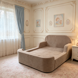 Cama Montessori para Niños Pequeños, Material de Tela con Espuma de Alta Resiliencia, Estructura de Cama Baja para Niñas y Niños, Superventas - Product Image 3