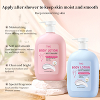 Lotion corporelle éclaircissante à la nicotinamide TWG OEM personnalisée pour femmes, soin de la peau, lotion hydratante pour le corps, lotion corporelle parfumée, lotion corporelle blanchissante
