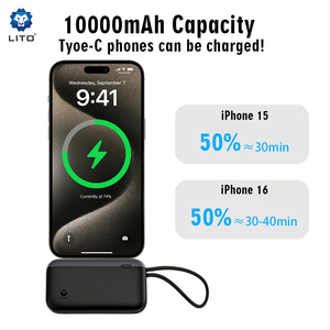 Lito LP10 22.5w Charge rapide Portable Slim Mini Power Bank 10000mah pour téléphone portable avec câble - Product Image 4