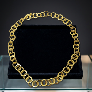Collier chaîne pour pull en laiton plaqué or 18 carats, fait main, style religieux, motif massif, 18 pouces - Product Image 2