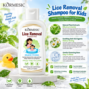 Shampoo anti-poux KORMESIC <span class=keywords><strong>pour</strong></span> enfants, extrait de plantes, purification du cuir chevelu, doux, 120 ml, vente en gros, étiquette privée personnalisée - Product Image 2