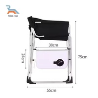 Professionnel personnalisé grand directeur chaise noir pliant maquillage maquilleur chaise chaise Portable mise à niveau
