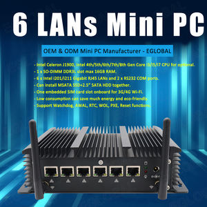 Mini PC Industrial sin Ventilador Intel Pentium 5405U, Computadora de Escritorio Integrada, <span class=keywords><strong>Firewall</strong></span> PFsense, Router VPN, Servidor Industrial, Mini Computadora de 6 Puertos LAN - Product Image 2