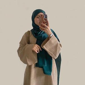 Abaya Fermée en Lin Personnalisée de Haute Qualité pour l'Aïd, Robe Islamique Nouvelle Mode, Abaya de Dubaï pour Femme Musulmane - Product Image 4