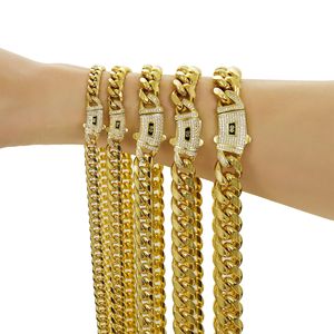 <span class=keywords><strong>Collana</strong></span> a Catena Monaco <span class=keywords><strong>in</strong></span> Acciaio Inossidabile Placcato <span class=keywords><strong>Oro</strong></span> 14K, Gioielli Hip Hop <span class=keywords><strong>da</strong></span> <span class=keywords><strong>Uomo</strong></span>, Non si Ossida, Vendita Calda - Product Image 1