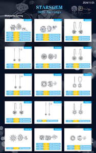 Pendientes de Aro de Plata de Ley S925 con Moissanita de 1ct, Corte Pera de 5*8mm - Product Image 5