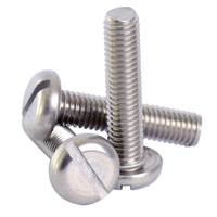 Plated Stainless Steel Round Head Slotted Screw Fine Thread Class 8 Metric/Inch M4-M10 & 20mm Sizes