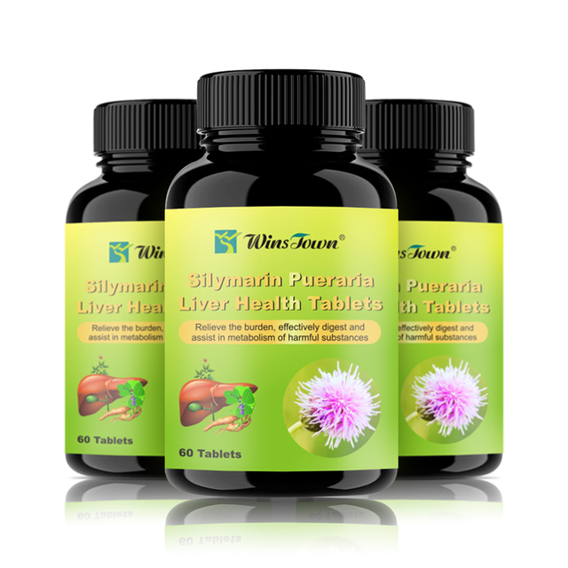 Wins Town Natural Organic Silymarin Pueraria Liver Health Tablets for Herbal Supplement