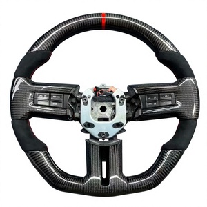 Volant personnalisé en fibre de carbone véritable pour Ford <span class=keywords><strong>Mustang</strong></span> <span class=keywords><strong>GT</strong></span> 2010 2011 2012 2013 <span class=keywords><strong>2014</strong></span> S197 5.0L Coyote Sport Upgrade - Product Image 3