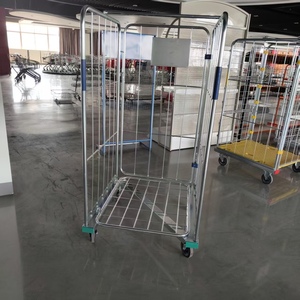 3-zijdige Nestbare Opvouwbare Zware Logistieke Gaasrol Container Rolkooi Container Trolley - Product Image 1