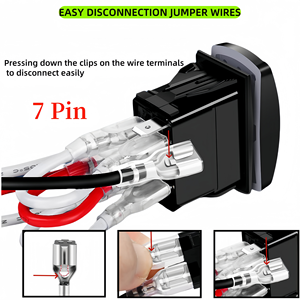 Interruptor basculante D N R de 7 pines ON-OFF-ON de 3 posiciones con bloqueo, interruptor basculante de 12V-24V CC para avance y retroceso para carrito de golf Club Car - Product Image 5
