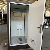 LESEN Container Prefabbricato in Acciaio con Pannelli Sandwich Traspiranti, Design Moderno, Bagno Portatile per Esterni