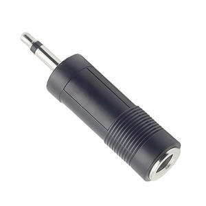 3.5mm Male To 6.35mm Female Audio <b>Adapter</b> <b>Plug</b> Mono Connector For Speaker Use ABS Material - Product Image 4