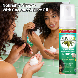 <span class=keywords><strong>Mousse</strong></span> coiffante définissante à l'huile d'<span class=keywords><strong>olive</strong></span> naturelle la plus populaire pour les types de cheveux bouclés 3B 4C - Product Image 5