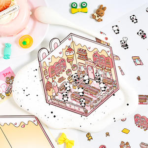 Personalizado DIY 3D paisaje pegatina Dream House estéreo decorativo dibujos animados pegatina para mano cuenta escena o álbum de recortes - Product Image 4