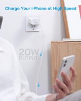 Chargeur de téléphone i Chargement rapide, chargeur rapide 20W i Phone Cube avec cordon de chargeur USB C de 6 pieds, compatible avec la charge rapide du téléphone 14 13