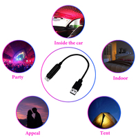 Lampe Galaxie Romantique Réglable USB, Projecteur d'Ambiance LED pour Intérieur de Voiture, Lumière de Nuit Étoilée Décorative