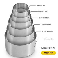Cercle à pâtisserie professionnel en métal pour mousses, gâteaux, fromages et desserts – Outil de cuisine DIY