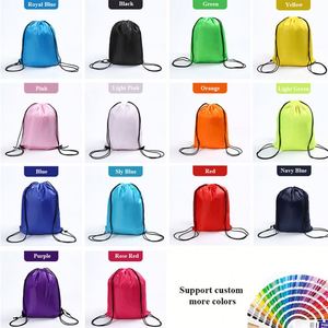 Promotional Custom Logo 210D Polyester Shopping Draw String Bag Sport Gym Bag <b>Drawstring</b> <b>Backpack</b> - Product Image 2