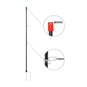 Poste de Fibra de Vidrio Resistente para Construir Cercas Eléctricas Temporales, Poste de Plástico Temporal para Protección de Patio, Jardín, Huerto y Granja - Product Image 1