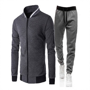 Ensemble de survêtement zippé avec poches zippées pour homme – Tenue d'entraînement de sport ajustée pour l'hiver – Ensemble deux pièces moderne à manches longues - Product Image 5