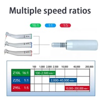 Micromoteur dentaire électrique sans balais avec pulvérisation d'eau interne et LED, 2000-40000 tr/min, 50W, DC 24V, couple max. 6,5 Ncm, pour usage en clinique dentaire
