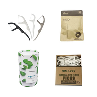 Hilos Dentales Biodegradables con Carbón de Bambú en Envase de PLA, Sabor a Menta, para el Cuidado Bucal
